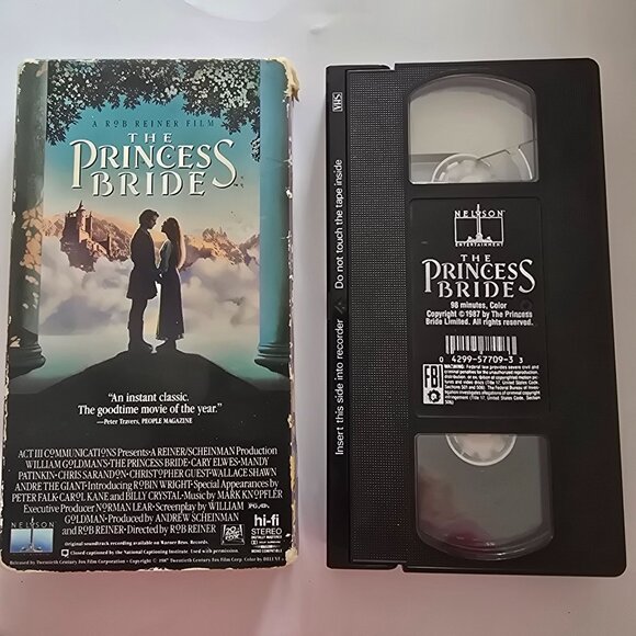 The Princess Bride VHS Tape Rob Reiner Film 1987 Hi-Fi Stereo Vintage Movie Clas - Picture 8 of 14